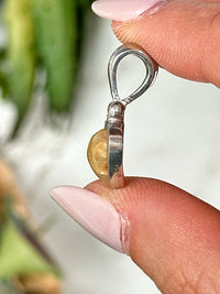 Golden Rutilated Quartz Heart Pendant - #1