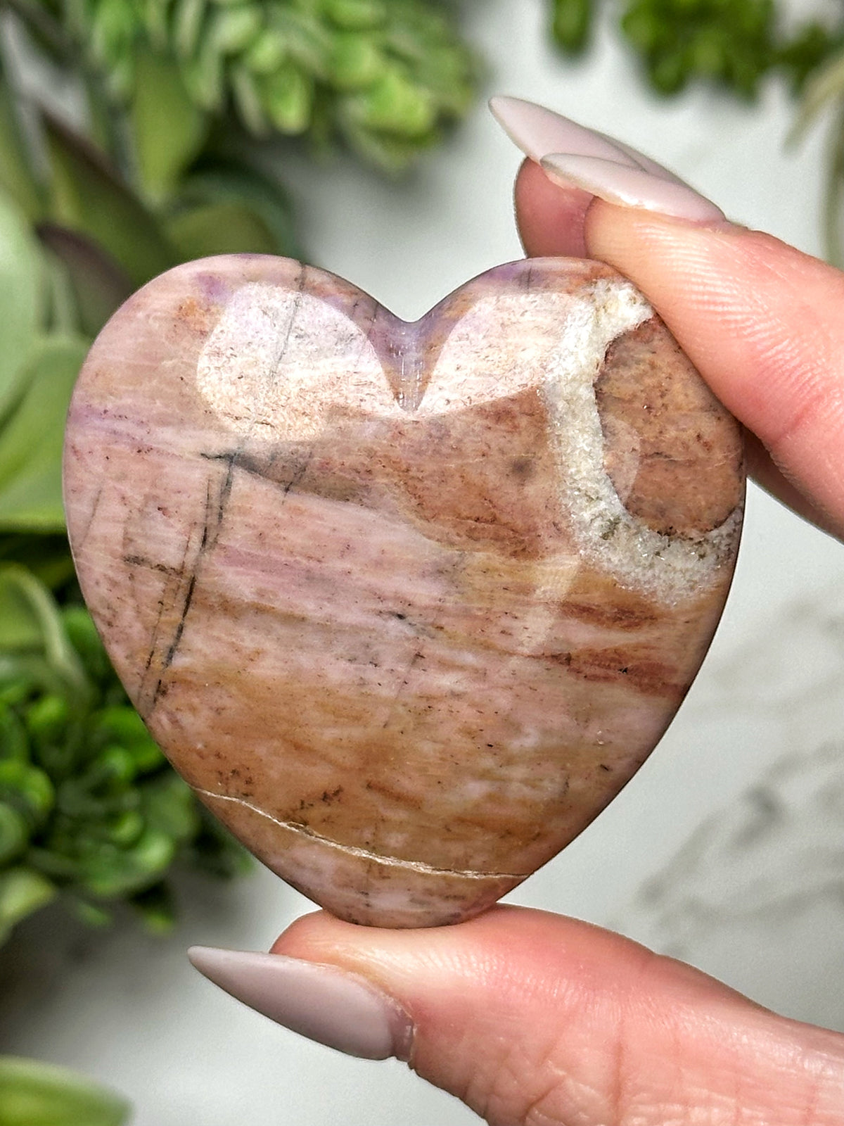 Lavender Jade Heart - #15