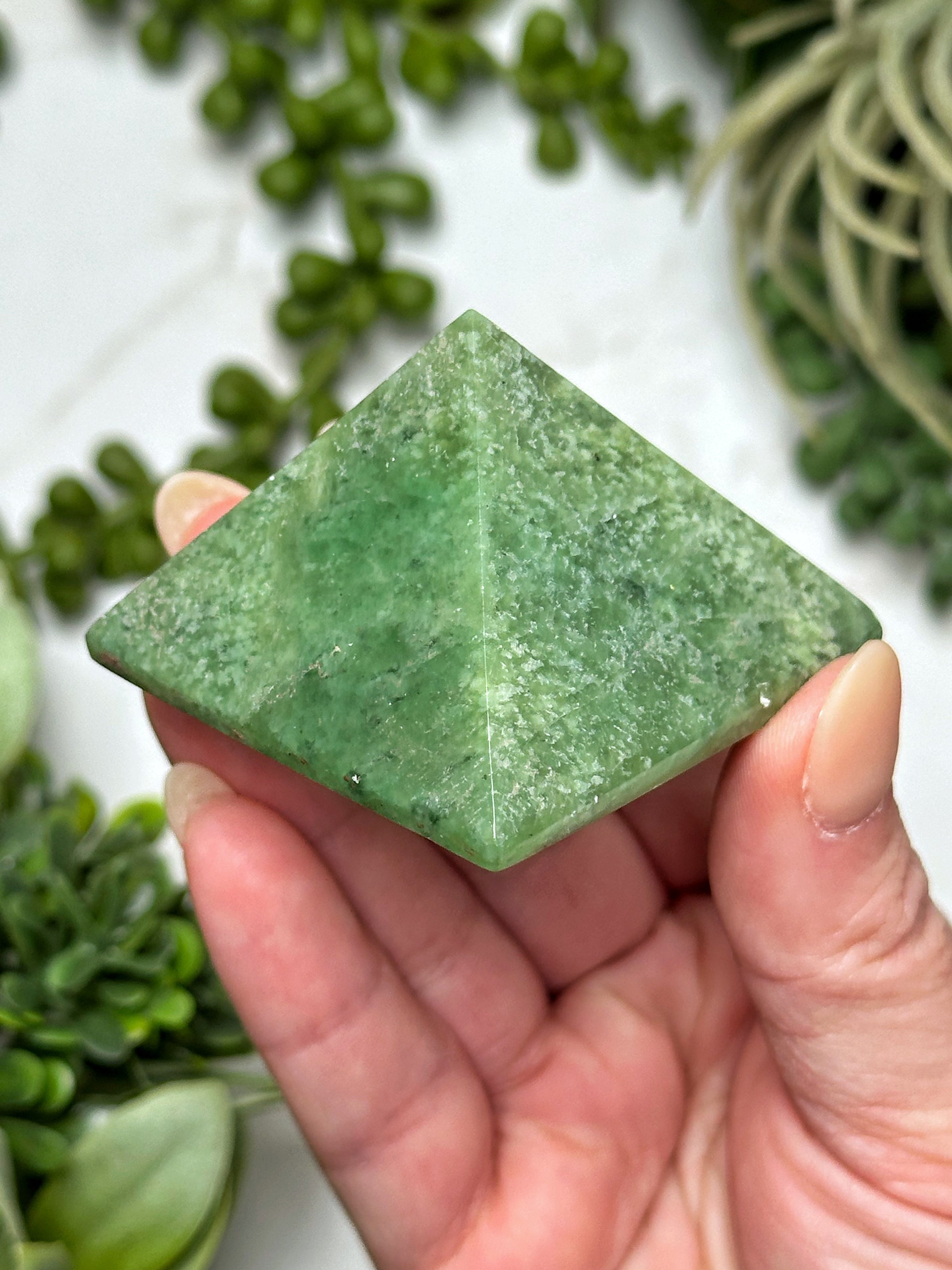 Green Grossular Garnet Pyramid - #3