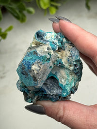 Shattuckite with Quartz - #13