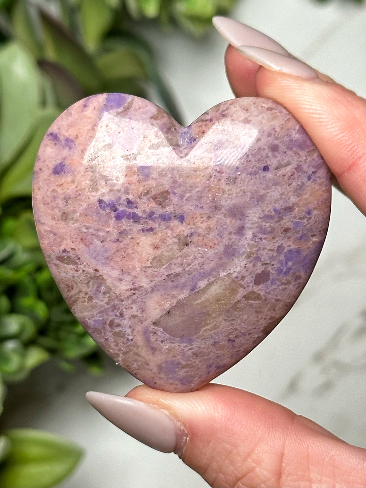 Lavender Jade Heart - #12