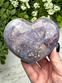 Purple Chalcedony Heart - #11