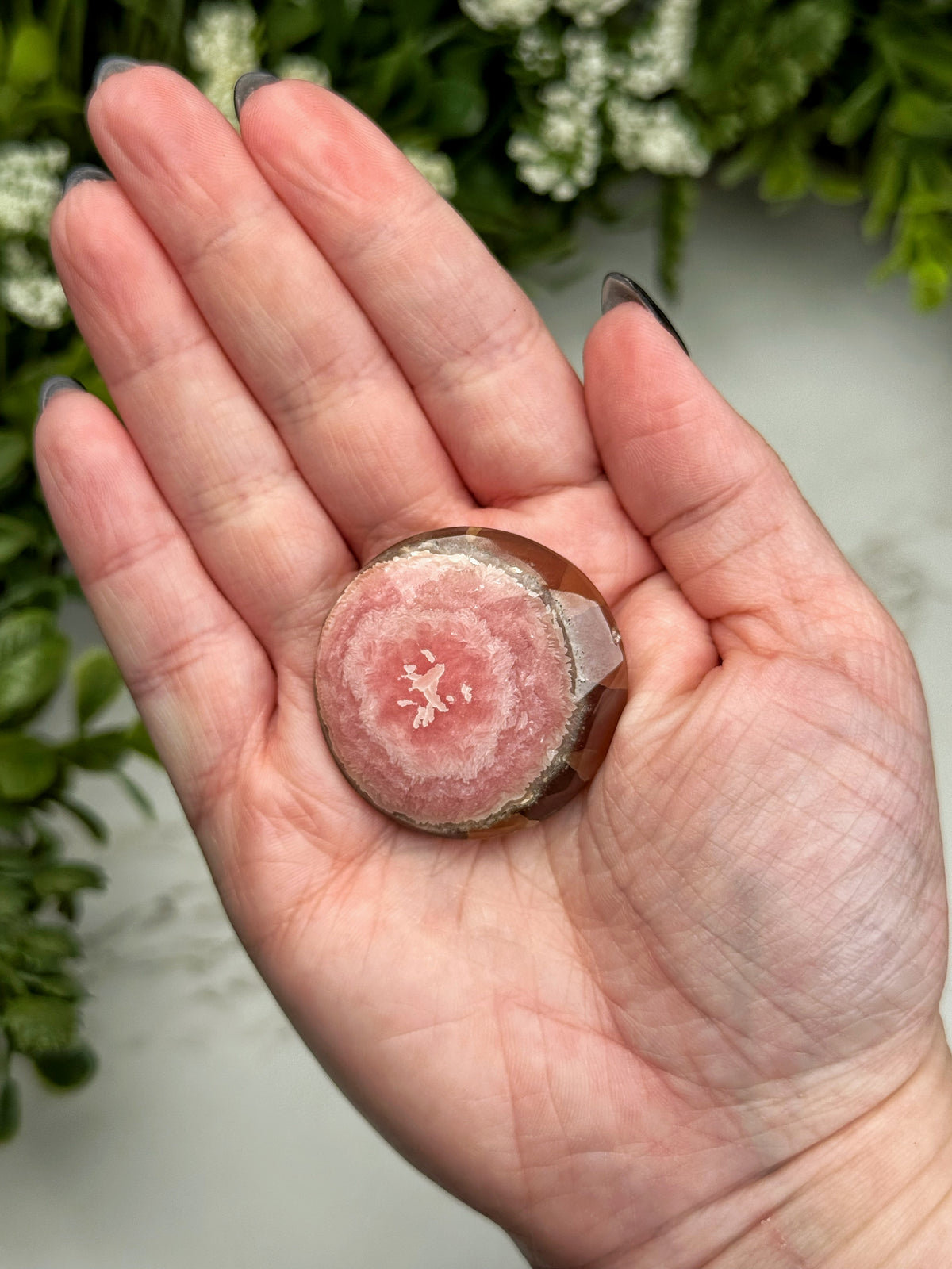 Rhodochrosite Palmstone - #6
