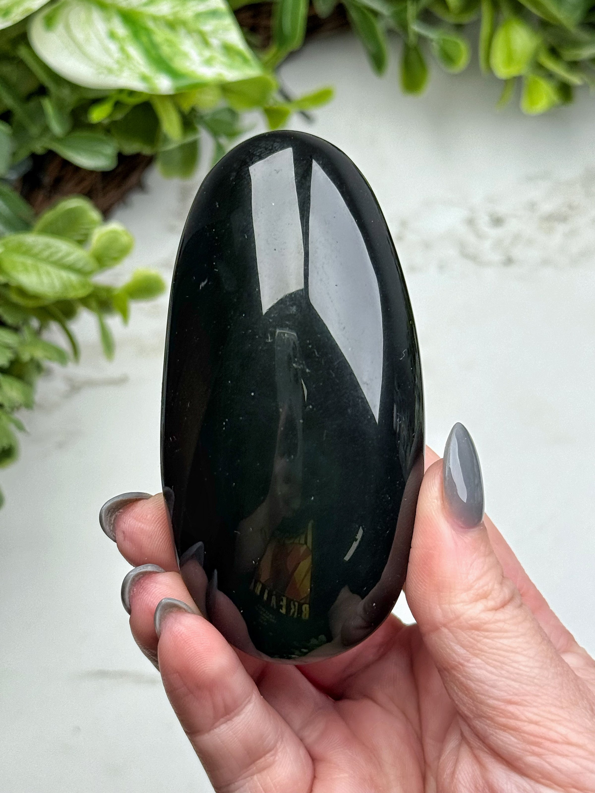 Rainbow Obsidian Palmstone - #10