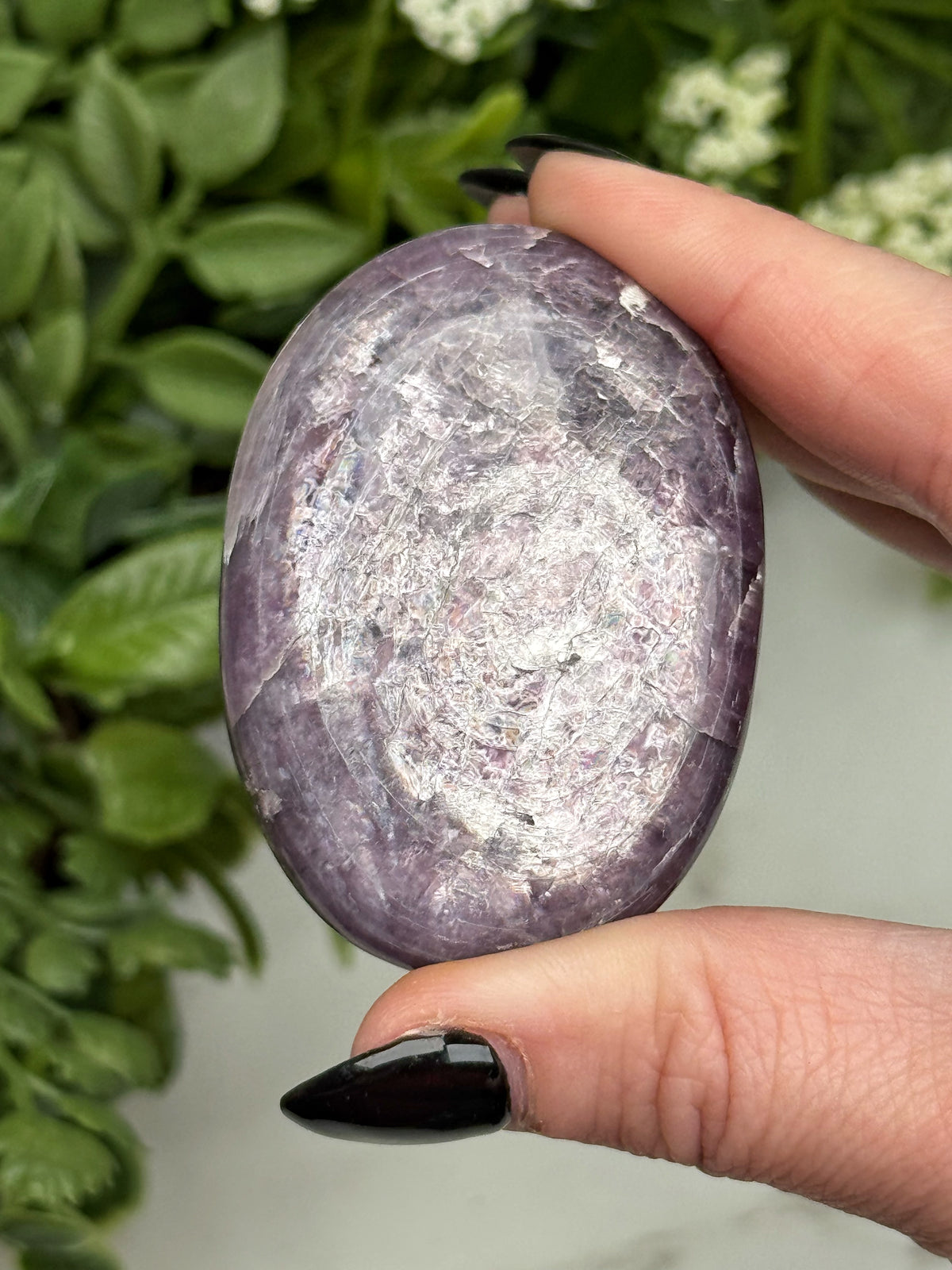 Gem Lepidolite Palmstone - #11