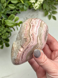 Druzy Rhodonite Heart - #2