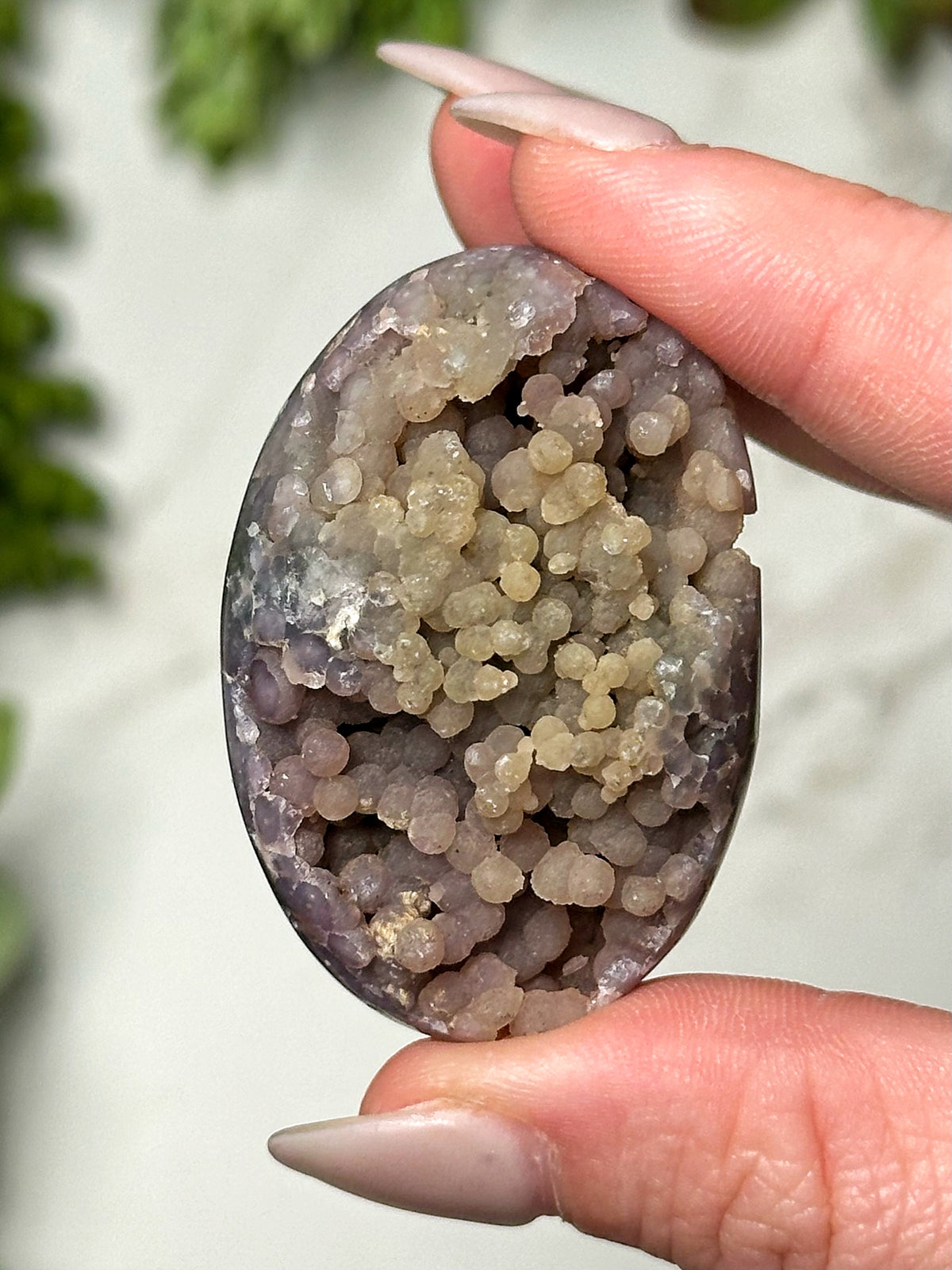 Grape Agate Palmstone - #14