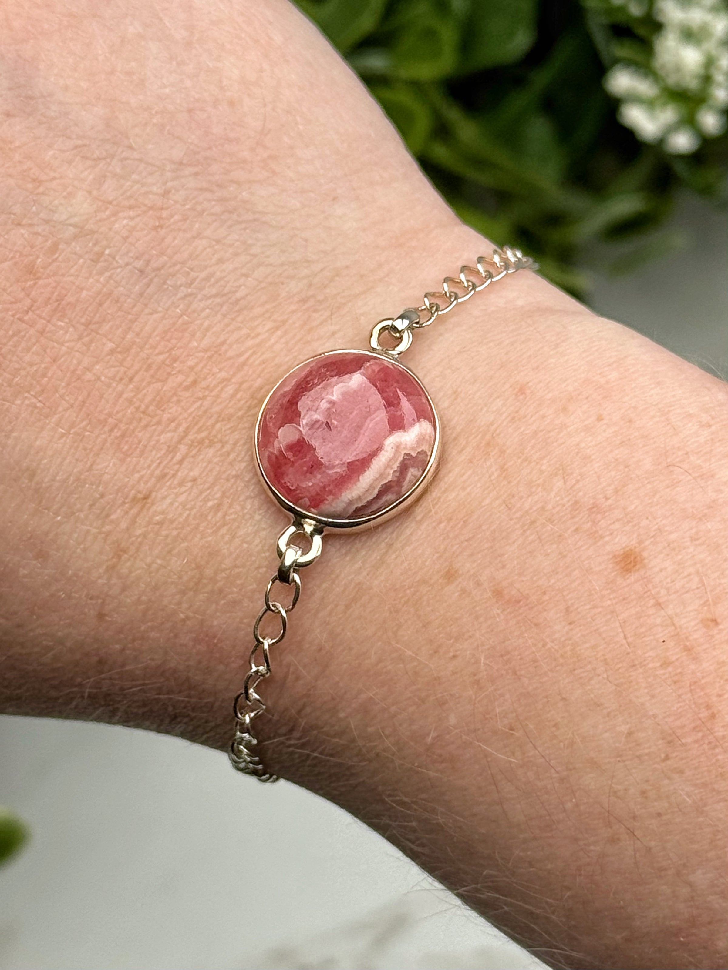 Rhodochrosite Bracelets - Heart Chakra - No. 71