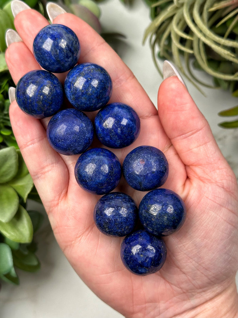 Lapis Lazuli Mini Spheres - Throat & Third-Eye Chakras - No. 32