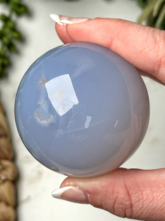 Blue Chalcedony Sphere - #2