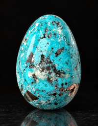 Turquoise with Pyrite Egg - #1