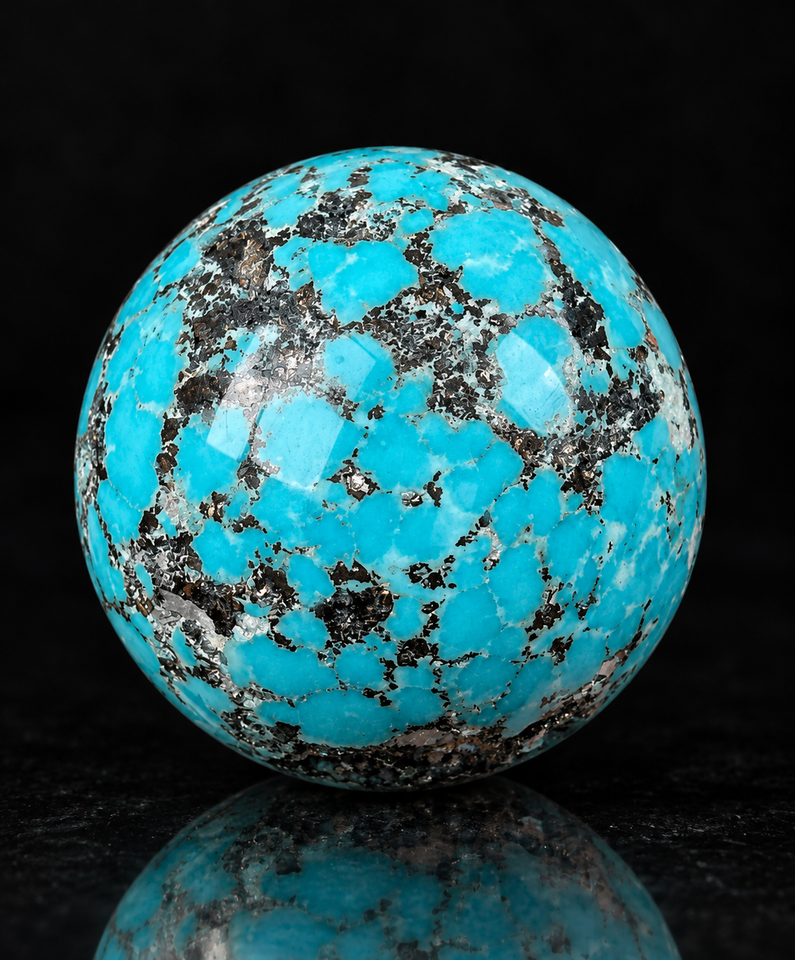 Turquoise with Pyrite Sphere - #1