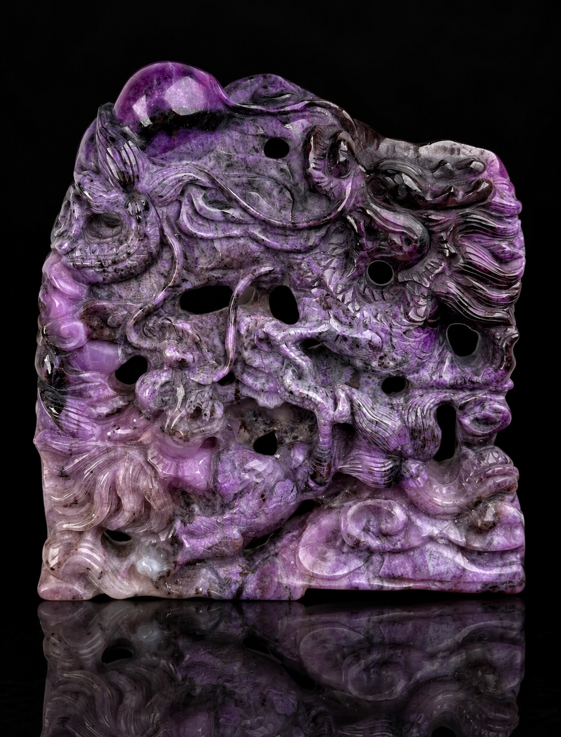 Sugilite Dragon Carving - #1