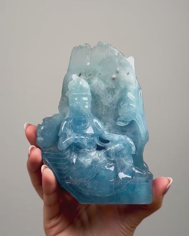 Beautiful Aquamarine Buddha - #1